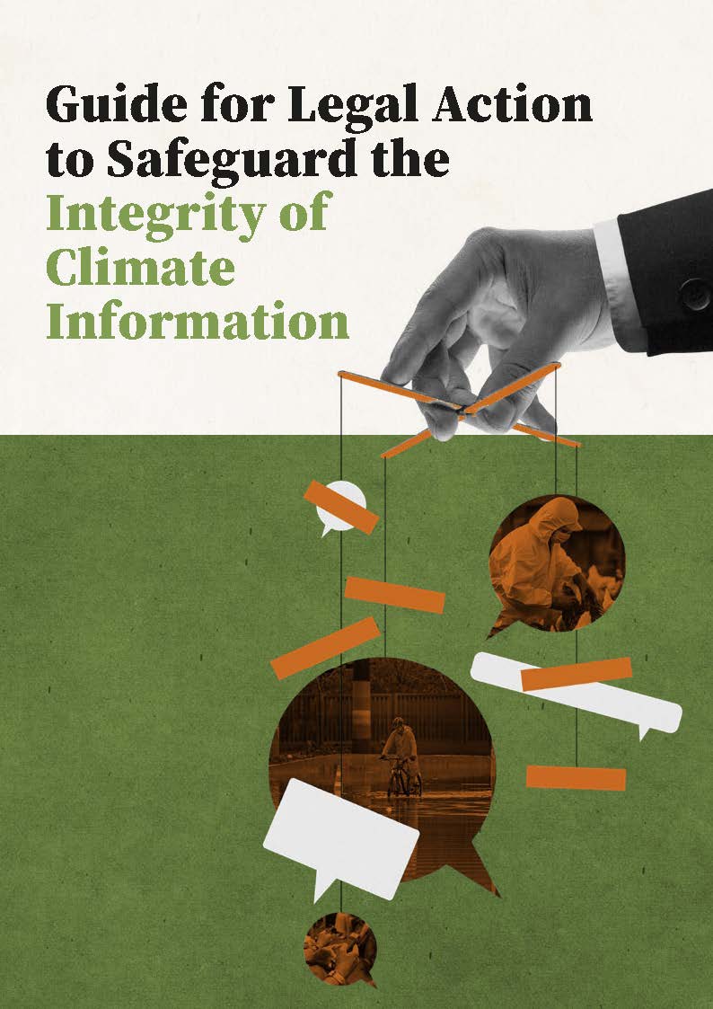 Cover of the Guide for Legal Action to Safeguard the Integrity of Climate Information
